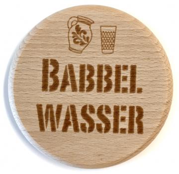 Glasdeckel "Babbelwasser"