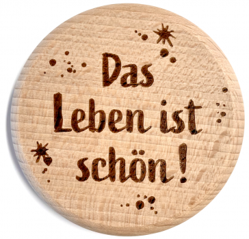 Glasdeckel "Leben"
