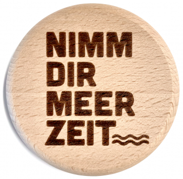 Glasdeckel "Meer Zeit"