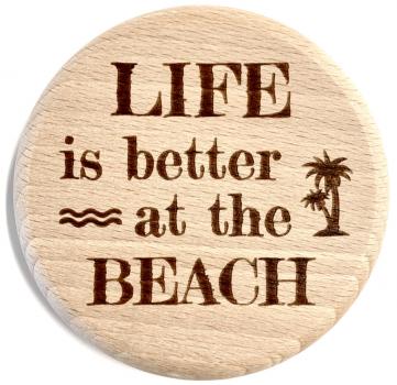 Glasdeckel "BEACH"