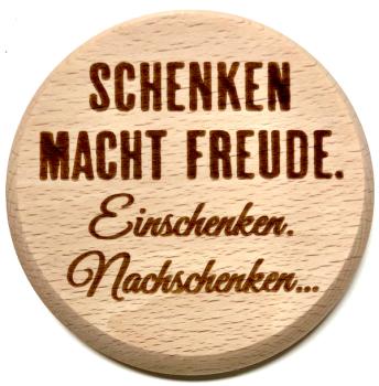 Glasdeckel "Schenken"