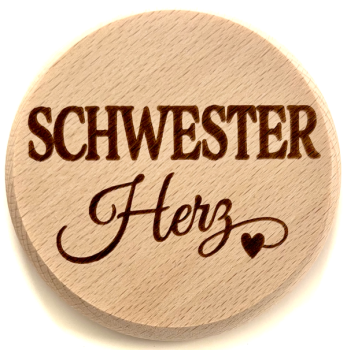 Glasdeckel "Schwester"