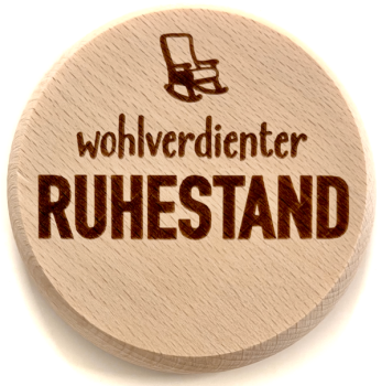 Glasdeckel "Ruhestand"