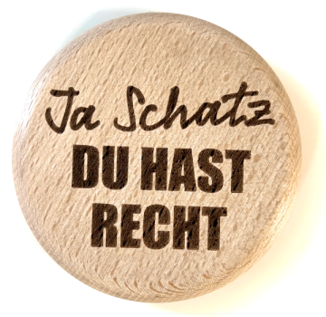 Glasdeckel "Ja Schatz"