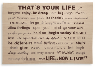 Klappkarte "LIFE" mit Umschlag