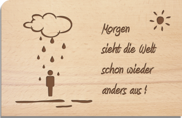 wooden postcard "Morgen"
