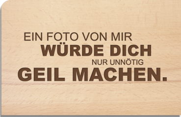 wooden postcard "Unnötig"