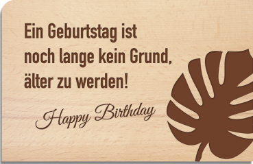 Holzpostkarte "kein Grund"