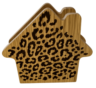 Oak napkin holder house Hirsch with engraved stag motif
