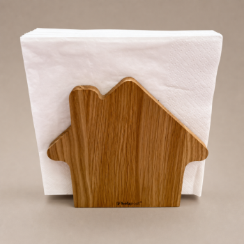 Preview: Oak napkin holder house Hirsch with engraved stag motif