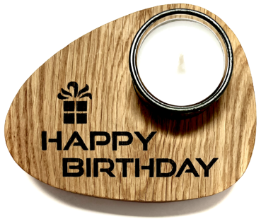 Teelicht "Happy birthday"