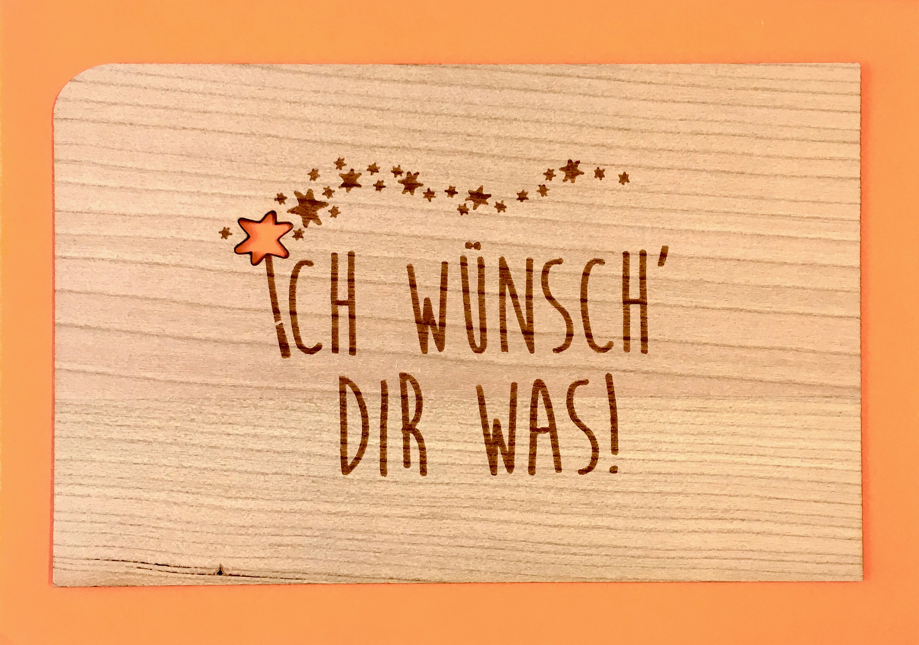 holzpost Grußkarte mit Umschlag