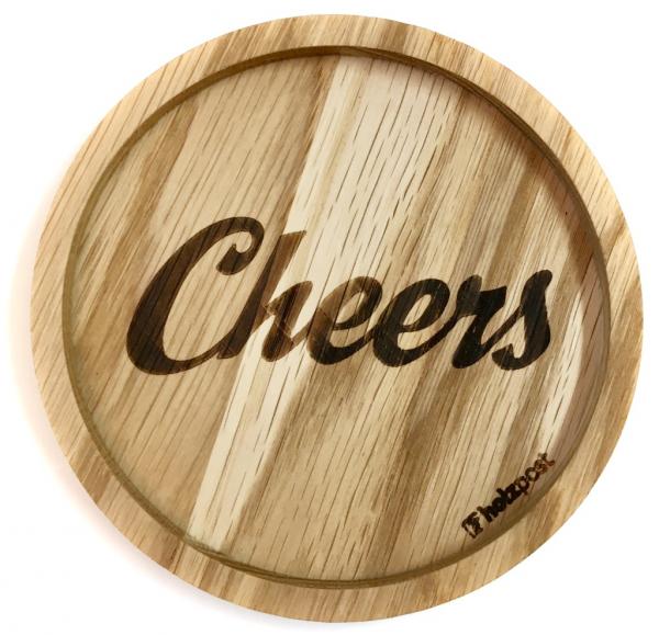 Wood Coaster "Cheers"