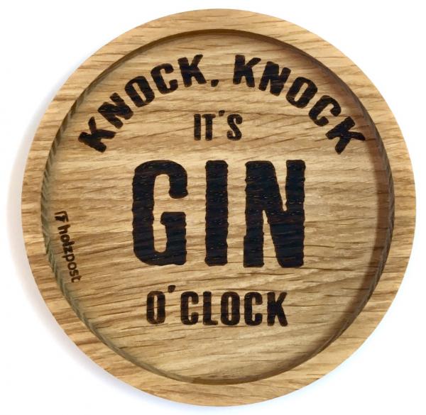 Wooden coaster "Knock, knock"