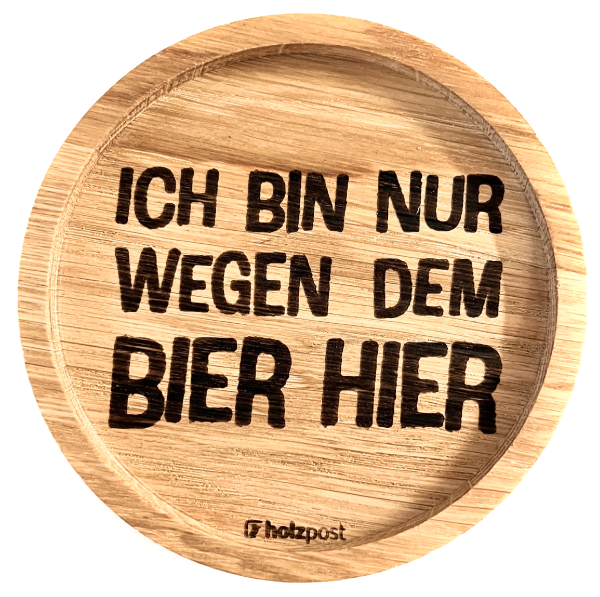 Untersetzer "Bier hier"