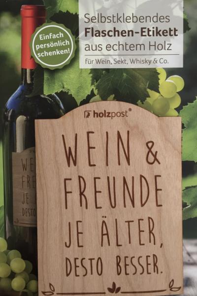 Etikett "Wein & Freunde"