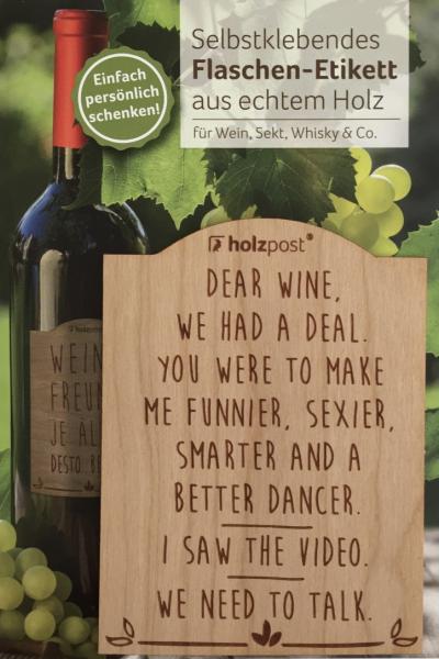 Etikett "Dear wine"