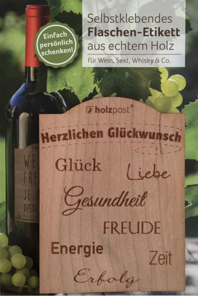 Etikett "Glückwunsch - Wörter"