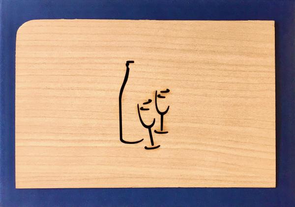 Grußkarte mit Umschlag "Wein"