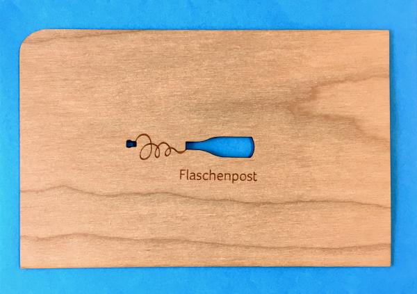 Grußkarte mit Umschlag "Flaschenpost"