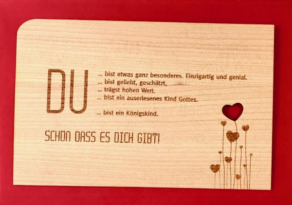 greeting card "DU -- Herzen"