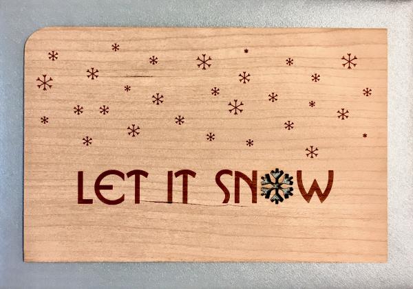 Grußkarte mit Umschlag "SNOW"