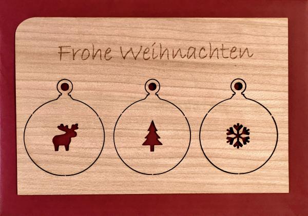 Grußkarte mit Umschlag "Anhänger Kugeln"