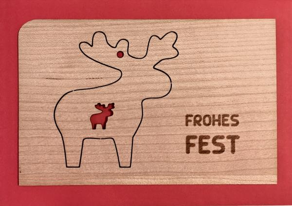 Grußkarte mit Umschlag "Anhänger Elch"