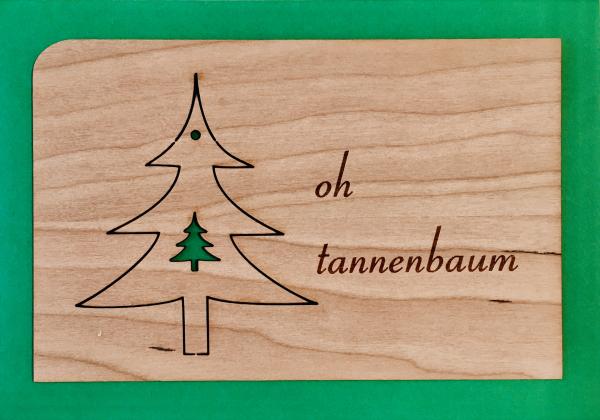 Grußkarte mit Umschlag "Anhänger Tanne"