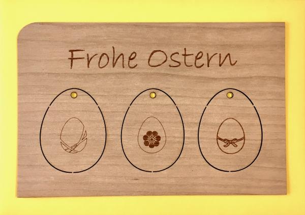Grußkarte mit Umschlag "Anhänger Ostereier"