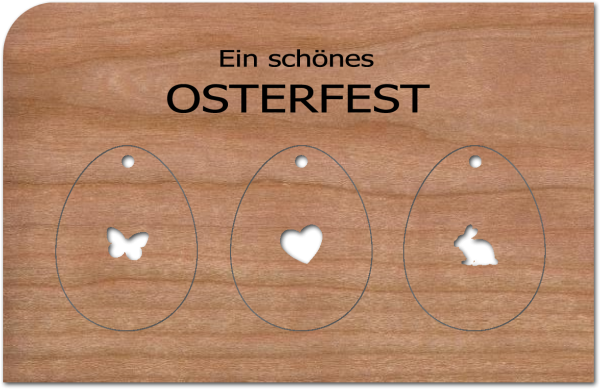Grußkarte mit Umschlag "Anhänger Osterfest"
