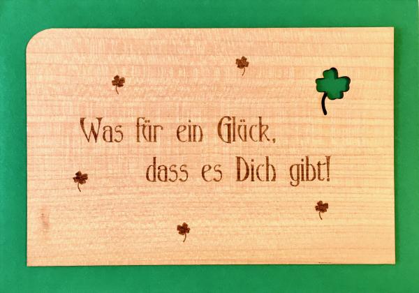 Grußkarte mit Umschlag "Glück"