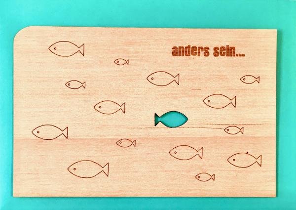 Grußkarte mit Umschlag "Fische"