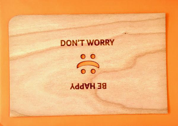 Grußkarte mit Umschlag "be happy"