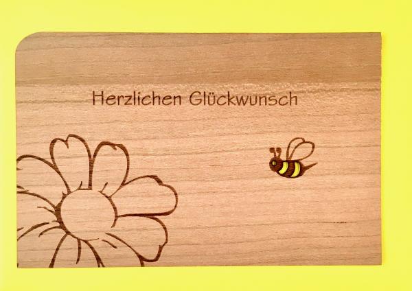 Grußkarte mit Umschlag "Biene Blume"