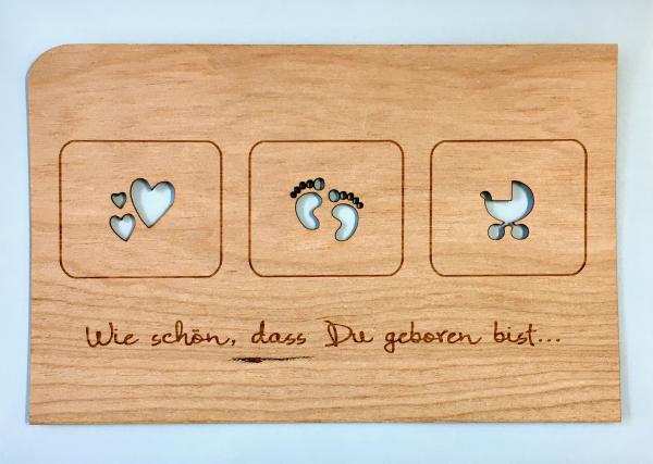 Grußkarte mit Umschlag "Geboren"