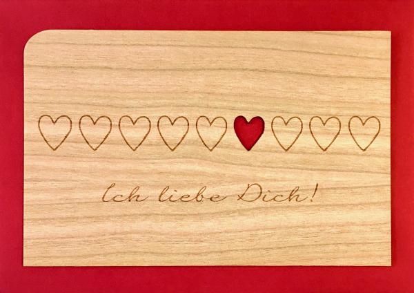 Grußkarte mit Umschlag "Ich liebe Dich!"