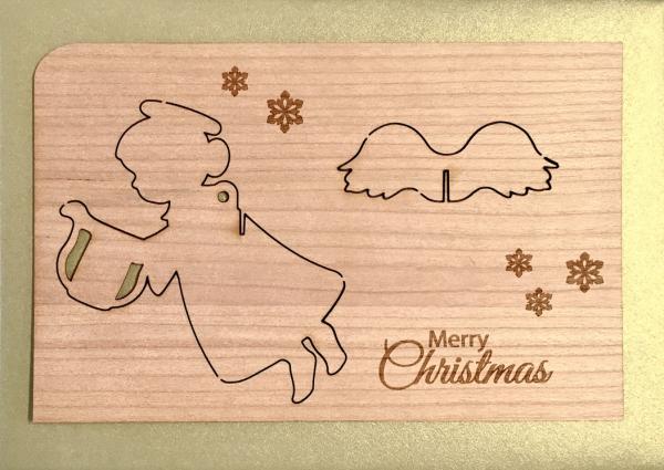 greeting card "Engel Harfe stecken"
