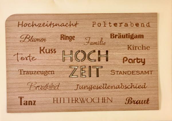 Grußkarte mit Umschlag "HOCH ZEIT"