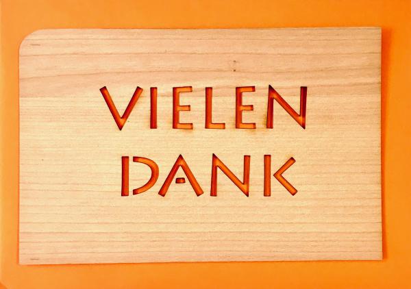 greeting card "Buchstaben Vielen Dank"