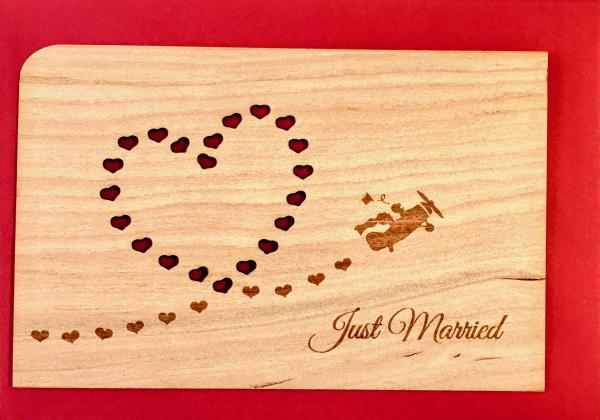 Grußkarte mit Umschlag "Just married"