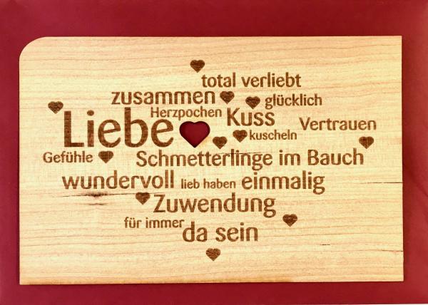 Grußkarte mit Umschlag "Liebe"