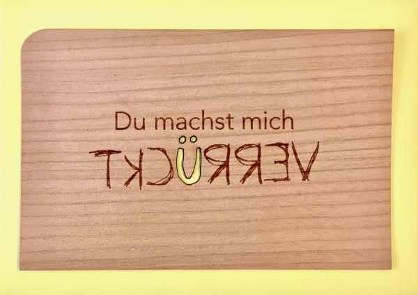 Grußkarte mit Umschlag "Verrückt"