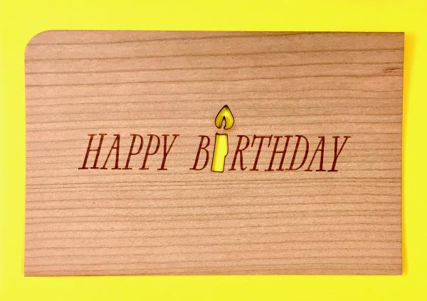 Grußkarte mit Umschlag "Happy Kerze"