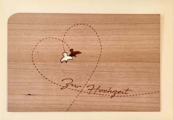 Grußkarte mit Umschlag "Hochzeit Vogel"