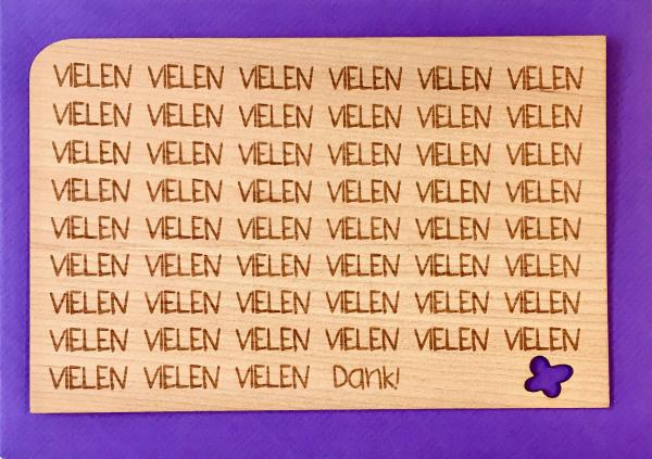 greeting card "Vielen vielen Dank"