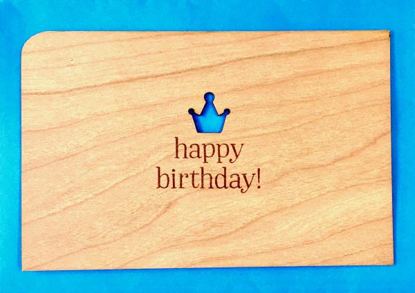 Grußkarte mit Umschlag "Birthday Krone"