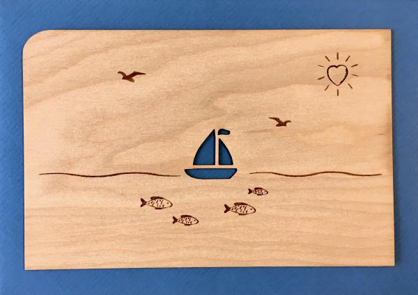 Grußkarte mit Umschlag "Boot"