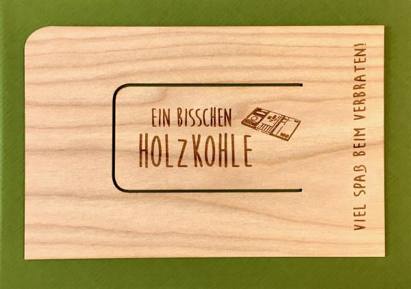 Grußkarte mit Umschlag "Holzkohle"