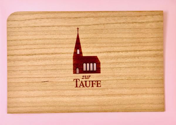 Grußkarte mit Umschlag "Taufe Kirche"
